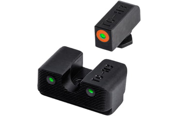 Image of TruGlo Tritium Pro Handgun Night Sights for Glock 17/17L, 19, 22, 23, 24, 26, 27, 33, 34, 35, 38, 39 &amp; 45 w/ Orange Front Ring, TG-TG231G1C