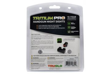 Image of TruGlo Tritium Pro Night Sights CZ 75 Tritium Green Tritium W/Orange Outline Fr, TG-TG231Z1C