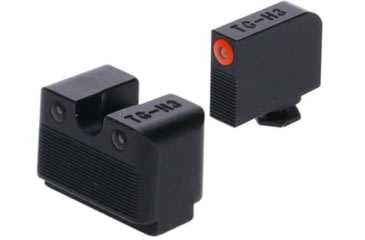 Image of TruGlo Tritium Pro Night Sights, Low Set, Tritium Green w/Orange Outline Front/Green Rear, Nitride Fortress Frame, Glock 42, 43 MOS, TG-TG231G3MC