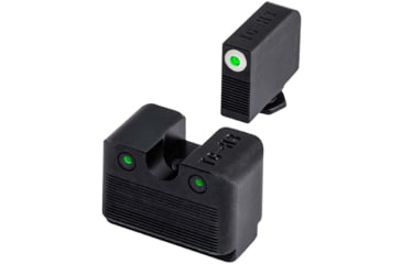 Image of TruGlo Tritium Pro Night Sights, Low Set, Tritium Green w/White Outline Front/Green Rear, Nitride Fortress Frame, Glock 42, 43 MOS, TG-TG231G3MW