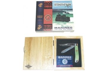Image of 5IVE STAR GEAR Knife, USMC Trapper, w/Wood Box 5646000