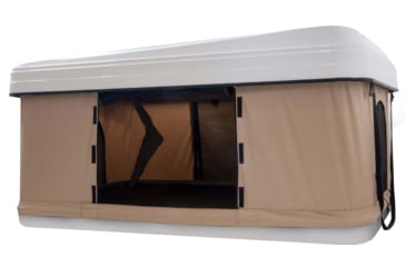 Image of TRUSTMADE Hardshell Rooftop Tent, White/Beige, 82.7x49x35.4in, OR02RT01-WhiteBeige