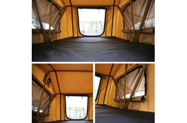 Image of TRUSTMADE Rooftop Tent for 4x4 Cars, Beige Cover/Orange Top, Open-74.8 x 94.5 x 51.2in, OR02RT02-SoftBeige