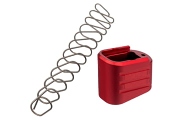Image of TRYBE Defense +4 Magazine Extension Base Pad for Glock 43X/48, Red, MAGEXTGLK43X48/4-RD
