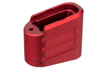 Image of TRYBE Defense +4 Magazine Extension Base Pad for Glock 43X/48, Red, MAGEXTGLK43X48/4-RD