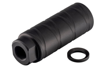 Image of TRYBE Defense AR-15 5.56x45 NATO Flash Can Muzzle Device, 1/2x28, Spiral Flute, Black Anodized, SF556FC
