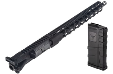 Image of TRYBE Defense Complete Upper Receiver, AR-15, 5.56x45mm NATO, 16in 5R Barrel, 1-7 Twist, 15in M-LOK Rail, A2 Flash Hider, BCG and CH, Nitride Black w/ TRYBE Defense AR-15 Extended Grasp 10-Round Magazine, UPPER16556-KIT1