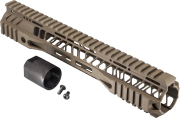 Image of TRYBE Defense AR-15 M-LOK Lightweight Quad Handguard w/ Full Rail, 12in, Flat Dark Earth, HDG12QFR-FDE