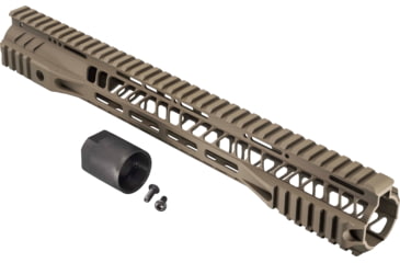 Image of TRYBE Defense AR-15 M-LOK Lightweight Quad Handguard w/ Full Rail, 15in, Flat Dark Earth, HDG15QFR-FDE