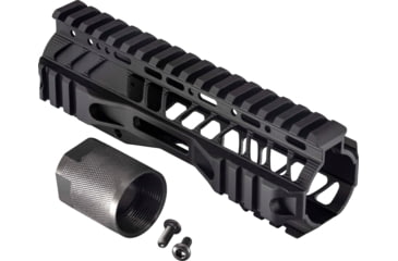 Image of TRYBE Defense AR-15 M-LOK Lightweight Quad Handguard w/ Full Rail, 7in, Black, HDG7QFR-BL