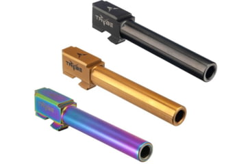 Image of TRYBE Defense Glock 17 Match Grade Non-Threaded Pistol Barrel, Black, Chameleon, Gold, Titanium