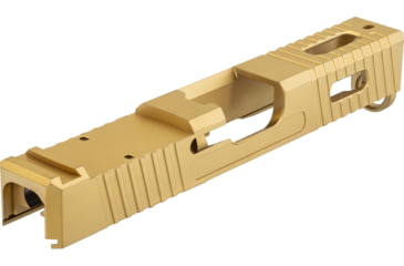 Image of TRYBE Defense Glock 19 Pistol Slide - Version 1, Gen 4, RMR Cut, Gold, SLDG19G4RMR-GLD