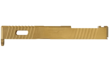 Image of TRYBE Defense Glock 19 Pistol Slide - Version 1, Gen 4, RMR Cut, Gold, SLDG19G4RMR-GLD
