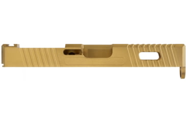 Image of TRYBE Defense Glock 19 Pistol Slide - Version 1, Gen 4, RMR Cut, Gold, SLDG19G4RMR-GLD