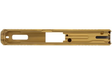 Image of TRYBE Defense Glock 19 Pistol Slide - Version 1, Gen 4, RMR Cut, Gold, SLDG19G4RMR-GLD