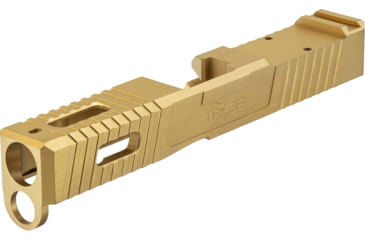 Image of TRYBE Defense Glock 19 Pistol Slide - Version 1, Gen 4, RMR Cut, Gold, SLDG19G4RMR-GLD