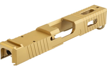 Image of TRYBE Defense Glock 19 Pistol Slide - Version 1, Gen 5, RMR Cut, Gold, SLDG19G5RMR-GLD