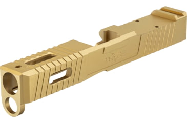 Image of TRYBE Defense Glock 19 Pistol Slide - Version 1, Gen 5, RMR Cut, Gold, SLDG19G5RMR-GLD