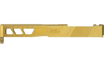 Image of TRYBE Defense Glock 19 Pistol Slide - Version 2, Gen 5, RMR Cut, Gold, SLDG19G5RMRV2-GLD