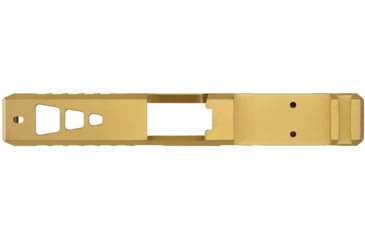 Image of TRYBE Defense Glock 19 Pistol Slide - Version 2, Gen 5, Viper Cut, Gold, SLDG19G5VPRV2-GLD