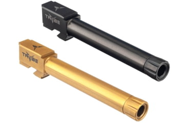 Image of TRYBE Defense Glock 22/31 .40 S&amp;W to 9mm Cartridge Threaded Conversion Pistol Barrel, Black, Gold, Titanium