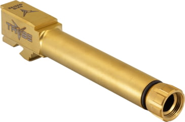 Image of TRYBE Defense Glock 23/32 9mm Threaded Conversion Pistol Barrel, 3.25 inch, 1-10 Twist, Gold TiN, Version 2, TPBCONVG23-32-TIN-V2