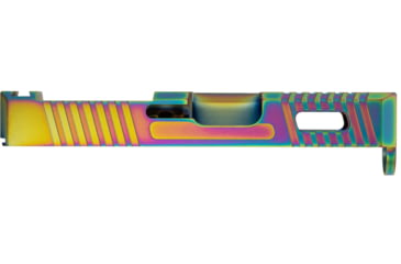Image of TRYBE Defense Glock 26 9mm Pistol Slide, Glock 26, Gen 3/4, DeltaPoint Pro Cut, Version 1, Cerakote, Chameleon, SLDG26G34DP-CML
