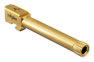 Image of TRYBE Defense Grade Threaded Pistol Barrel, Glock 17, 1/2 x 28 Thread, Gold TIN, TPBG17-TIN