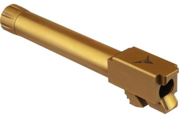 Image of TRYBE Defense Grade Threaded Pistol Barrel, Glock 19/19, 1/2 x 28 Thread, Gold TIN, TPBG19-TIN