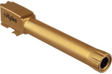 Image of TRYBE Defense Grade Threaded Pistol Barrel, S&amp;W M&amp;P 9mm 4in 2.0, 1/2 x 28 Thread, Gold TIN, TPBSWMP4-TIN