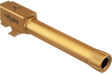 Image of TRYBE Defense Grade Threaded Pistol Barrel, Sig Sauer P320, 1/2 x 28 Thread, Gold TIN, TPBSIG320-TIN