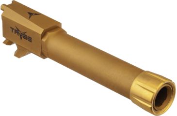 Image of TRYBE Defense Grade Threaded Pistol Barrel,Sig Sauer P365, 1/2 x 28 Thread, Gold TIN, TPBSIG365-TIN