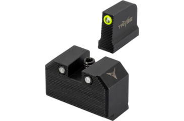 Image of TRYBE Defense High Glow 3-Dot Tritium Night Sights for Glock 17/19/22/23/24/26/27/33/34/35/37/38/39/42/43 P320/P365, High, Black, 3DTSG-HI
