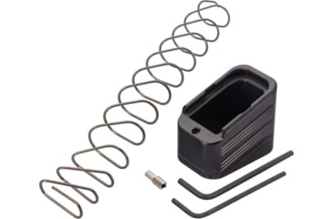 Image of TRYBE Defense Magazine Extension Base Pad, Glock 17/17L/19X/22/34/45, 9mm/.40 S&amp;W, 4/5-Round, Black, MAGEXTG174/5-BK-5RD