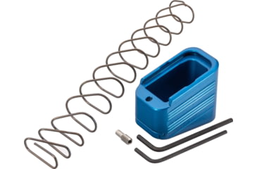Image of TRYBE Defense Magazine Extension Base Pad, Glock 17/17L/19X/22/34/45, 9mm/.40 S&amp;W, 4/5-Round, Blue, MAGEXTG174/5-BL-5RD