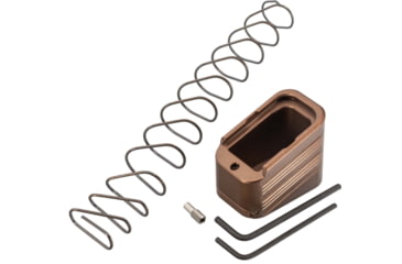 Image of TRYBE Defense Magazine Extension Base Pad, Glock 17/17L/19X/22/34/45, 9mm/.40 S&amp;W, 4/5-Round, FDE, MAGEXTG174/5-FDE-5RD