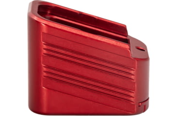 Image of TRYBE Defense Magazine Extension Base Pad, Glock 17/17L/19X/22/34/45, 9mm/.40 S&amp;W, 4/5-Round, Red, MAGEXTG174/5-RD-5RD