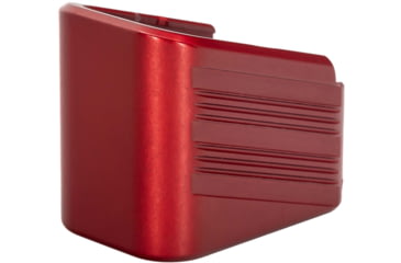 Image of TRYBE Defense Magazine Extension Base Pad, Glock 17/17L/19X/22/34/45, 9mm/.40 S&amp;W, 4/5-Round, Red, MAGEXTG174/5-RD-5RD