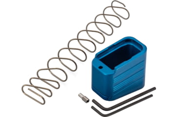 Image of TRYBE Defense Magazine Extension Base Pad, Glock 19/23/26/27, 9mm/.40 S&amp;W, 4/5-Round, Blue, MAGEXTG194/5-BL-5RD