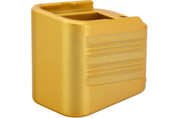 Image of TRYBE Defense Magazine Extension Base Pad, Glock 19/23/26/27, 9mm/.40 S&amp;W, 4/5-Round, Gold, MAGEXTG194/5-GLD-5RD
