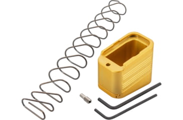 Image of TRYBE Defense Magazine Extension Base Pad, Glock 19/23/26/27, 9mm/.40 S&amp;W, 4/5-Round, Gold, MAGEXTG194/5-GLD-5RD