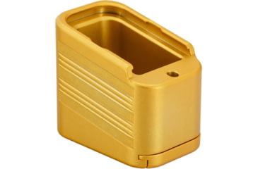 Image of TRYBE Defense Magazine Extension Base Pad, Glock 19/23/26/27, 9mm/.40 S&amp;W, 4/5-Round, Gold, MAGEXTG194/5-GLD-5RD
