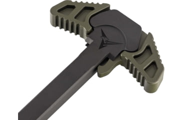 Image of TRYBE Defense Magnesium Alloy Charging Handle, AR-10, Ambidextrous, Olive Drab Green, CHMAGAR10-ODG