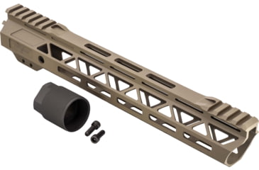 Image of TRYBE Defense Magnite Go Fast Ultra Lightweight Handguard, Cut Top Rail, M-LOK, FDE, 12in, MGHDG-V2-12CR-FDE