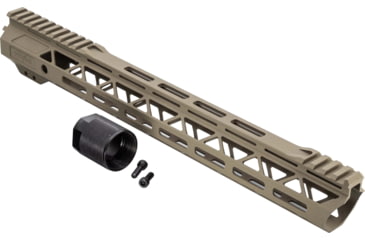 Image of TRYBE Defense Magnite Go Fast Ultra Lightweight Handguard, Cut Top Rail, M-LOK, FDE, 15in, MGHDG-V2-15CR-FDE