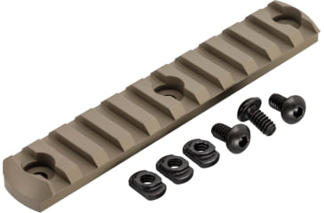 Image of TRYBE Defense Magnite M-Lok Picatinny Rail Section with Lugs - 11 Slots, FDE, TRBDMGRAIL11-V2-FDE