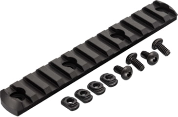 Image of TRYBE Defense Magnite M-Lok Picatinny Rail Section with Lugs - 13 Slots, Black, TRBDMGRAIL13-V2-BL