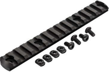 Image of TRYBE Defense Magnite M-Lok Picatinny Rail Section with Lugs - 15 Slots, Black, TRBDMGRAIL15-V2-BL