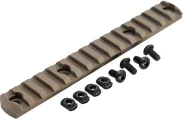 Image of TRYBE Defense Magnite M-Lok Picatinny Rail Section with Lugs - 15 Slots, FDE, TRBDMGRAIL15-V2-FDE