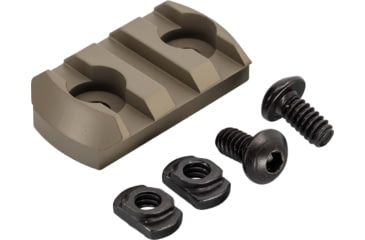 Image of USED TRYBE Defense Magnesium Alloy M-Lok Picatinny Rail Section with Lugs - 3 Slots, FDE, TRBDMGRAIL3-V2-FDE, EDEMO1